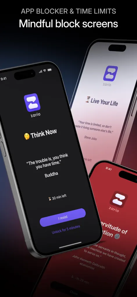 Zario: Screen Time & Focus AI - Productivity App | MWM