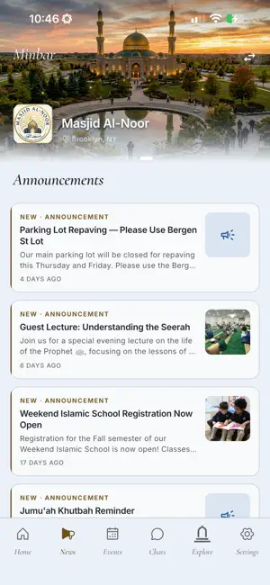 Minbar — Your Masjid Community screenshot 2