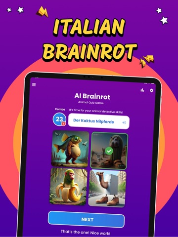 Italian Brainrot Quiz Speedrun iPad screenshot