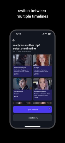 alter.zone: ai roleplay social iPhone screenshot