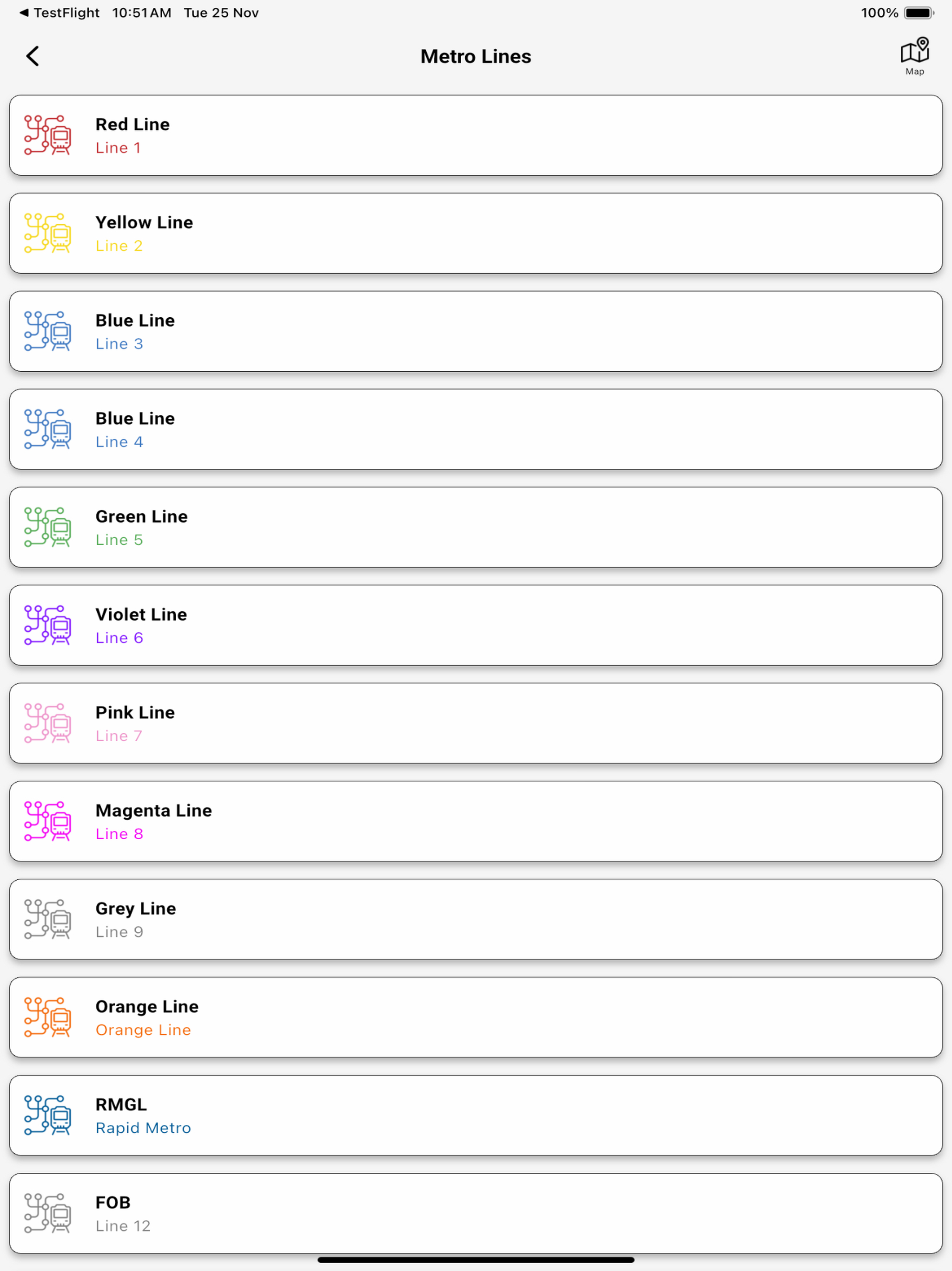 Delhi Metro Route Map and Fare screenshot 17