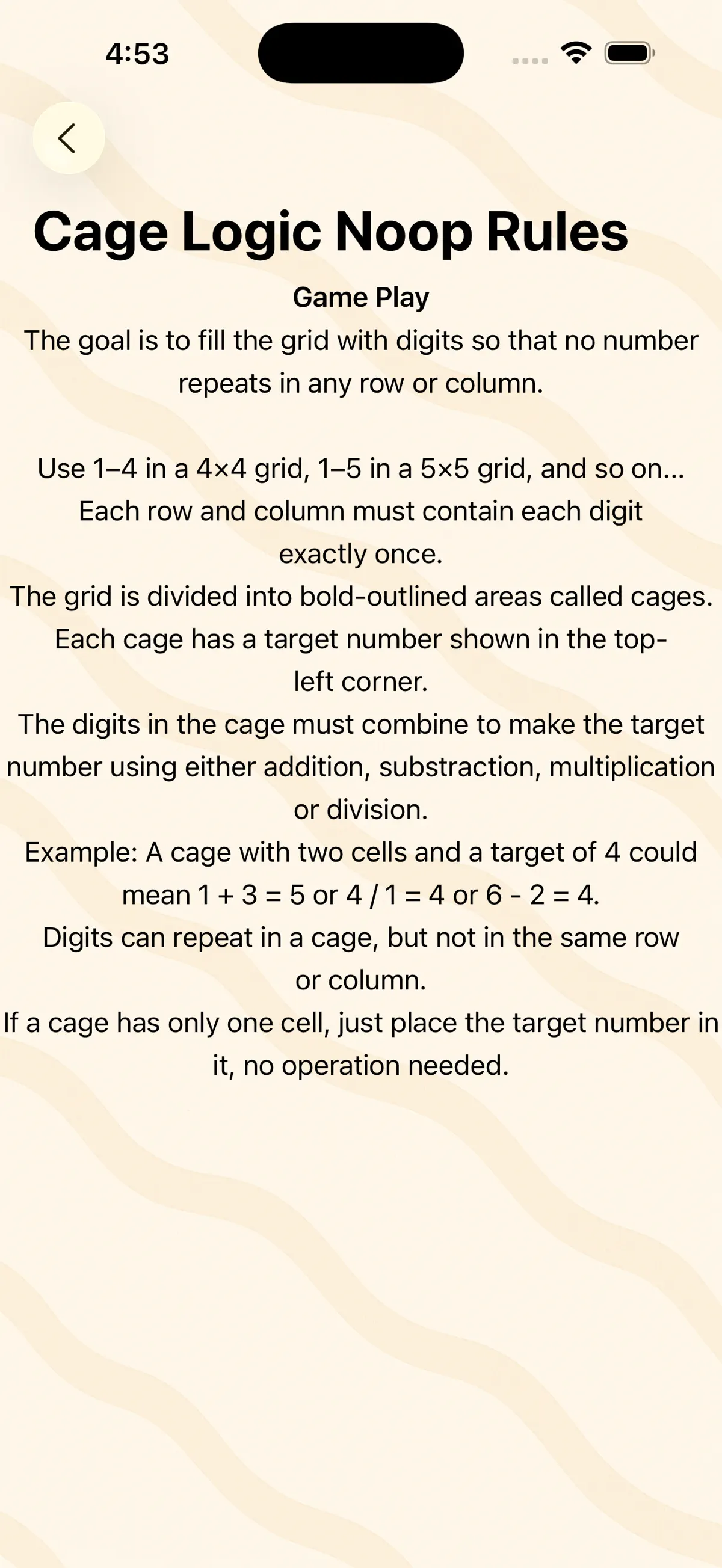 Cage Logic Noop