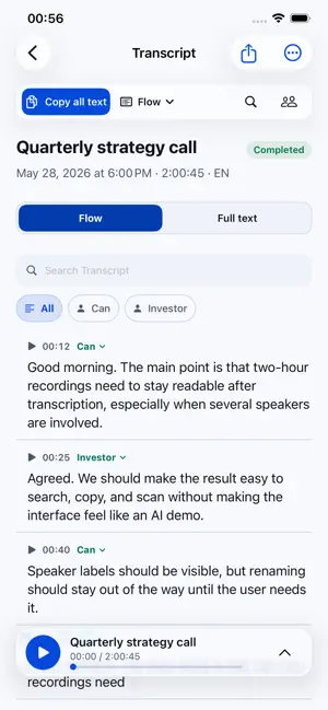 VoiceAPP Transcriber screenshot 2