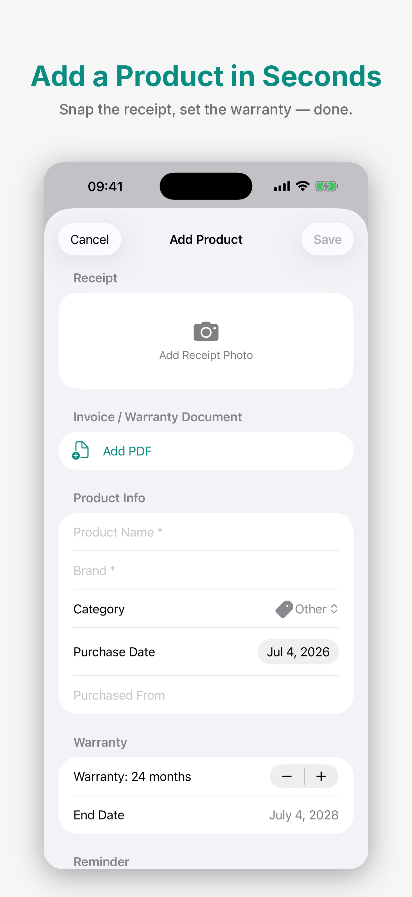 Warranty: Receipt & Tracker screenshot 3