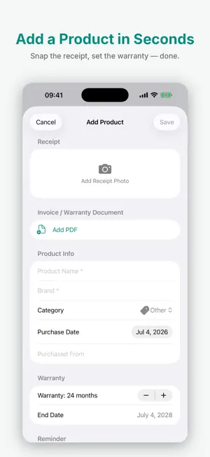 Warranty Tracker: Receipts screenshot 3