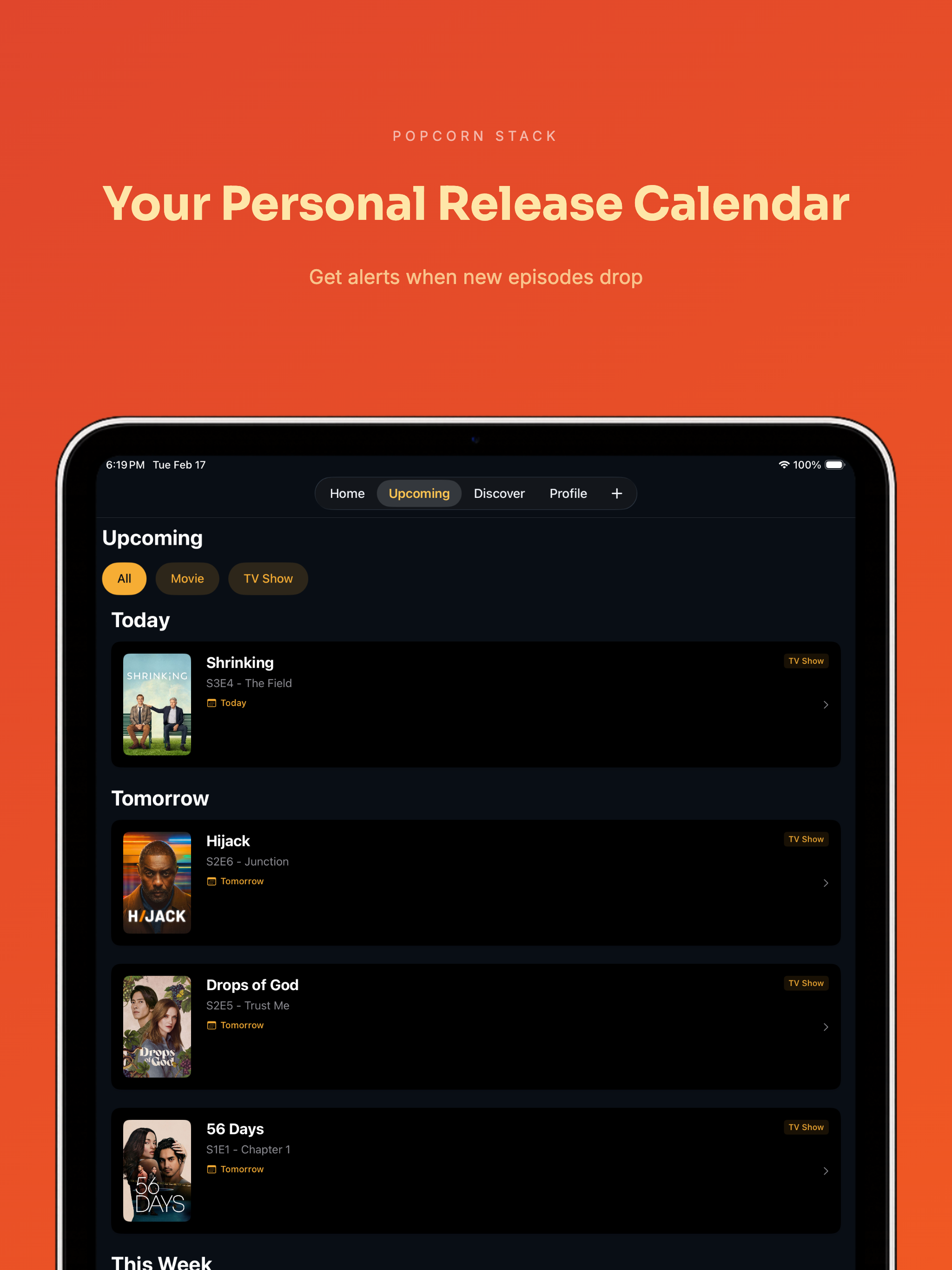 Popcorn Stack: Your Watchlist