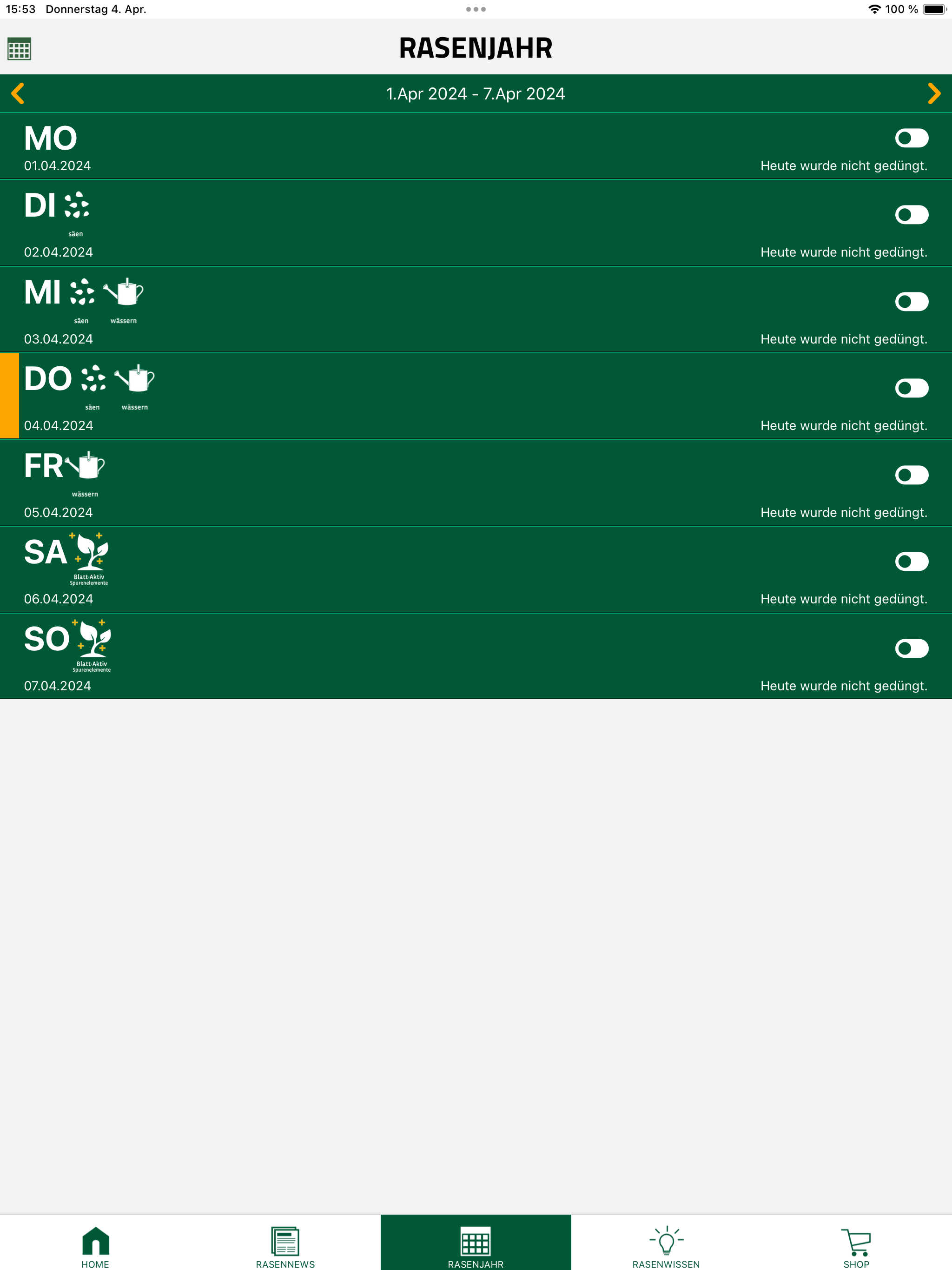 Schwab Rasenpflege App