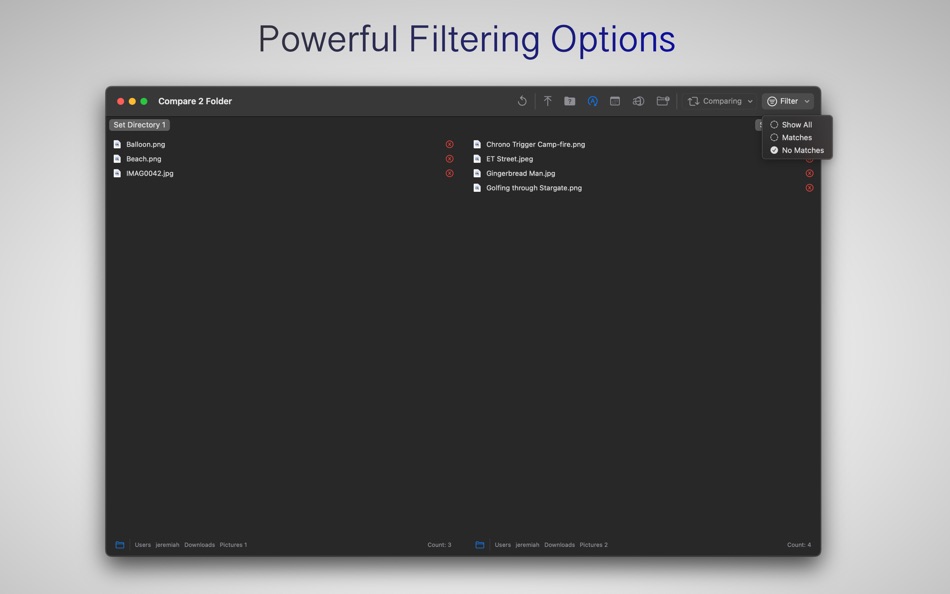 #3. Compare 2 Folder (macOS) 由: Ebey Tech LLC