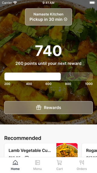 Namaste Kitchen To Go iPhone screenshot 1 - Food & Drink app