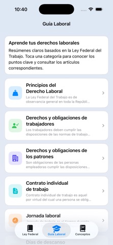Ley del Trabajo México iPhone screenshot 2