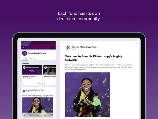 Borealis Philanthropy iPad screenshot 2 - Social Networking app