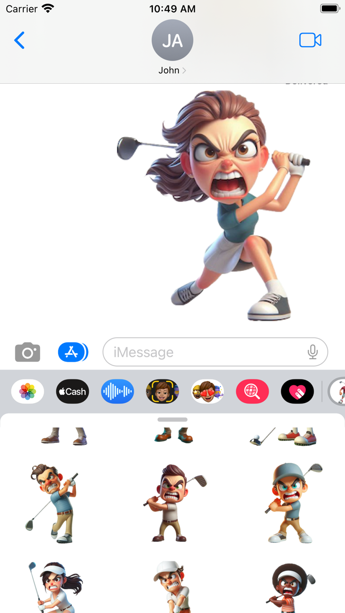 Angry Golfer Stickers