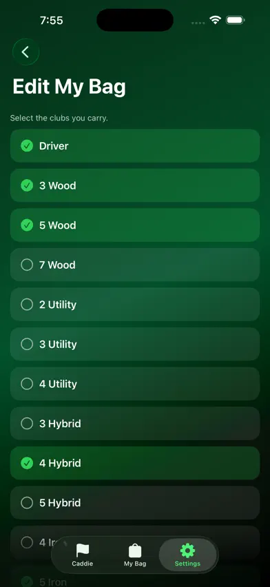 MyBagCaddie screenshot 4