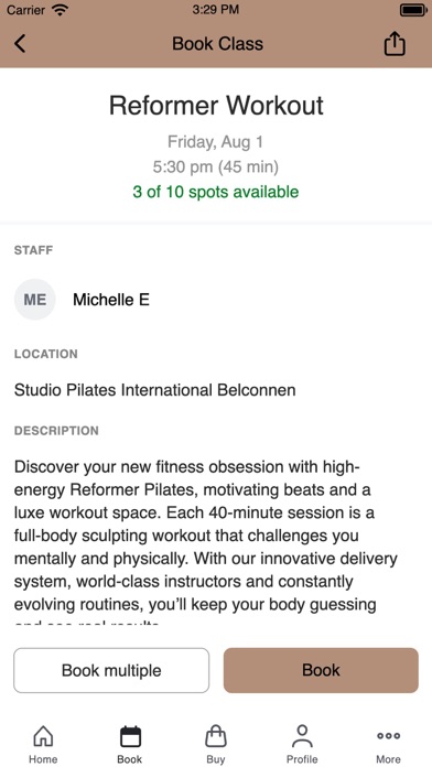 Studio Pilates Screenshot