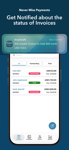 Invoice Maker: InvoiCraft iPhone screenshot