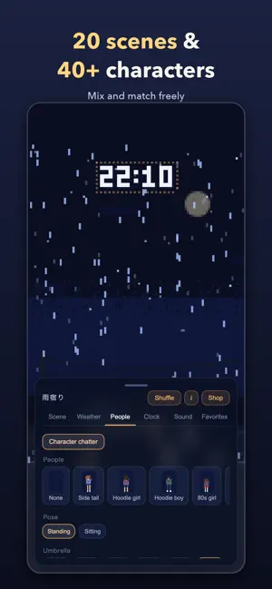 Amayadori: Lofi Rain Clock screenshot 4