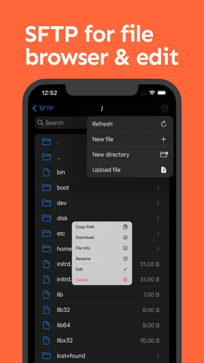 NeoServer: SSH Client|Terminal iPhone-skjermbilde 9