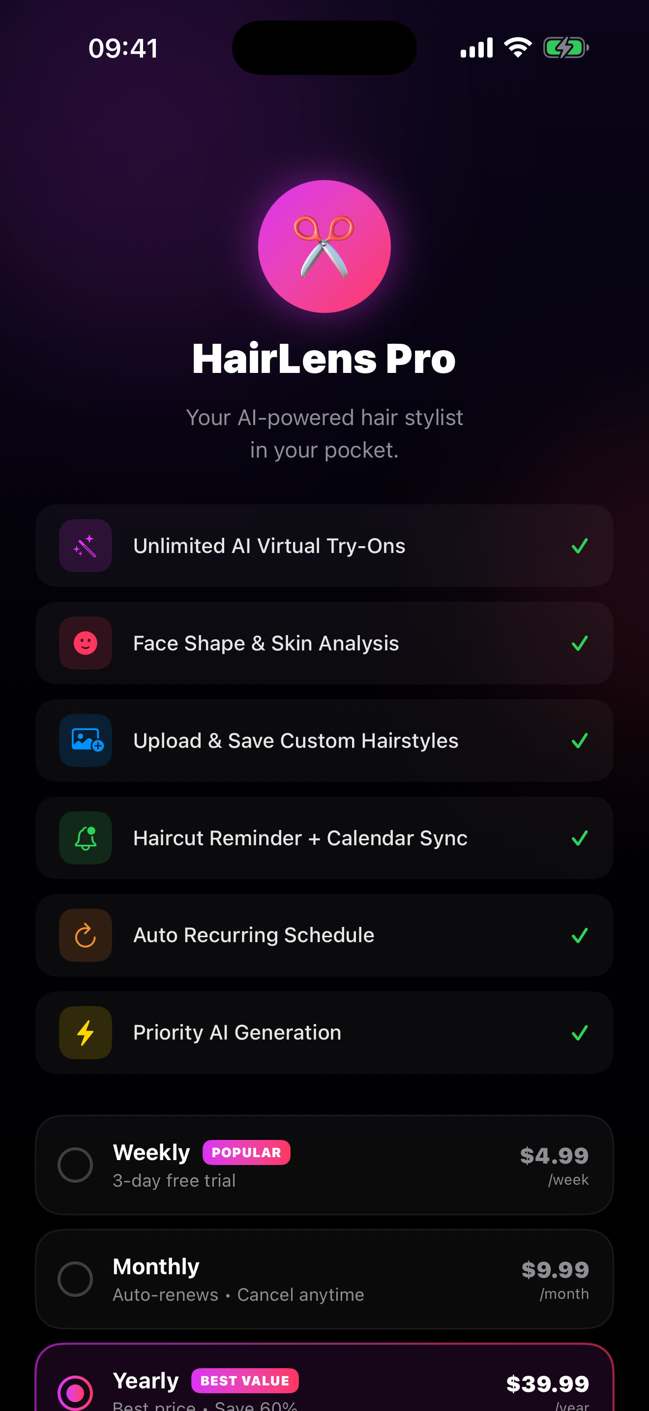 HairLens: AI Hair Try-On screenshot 5