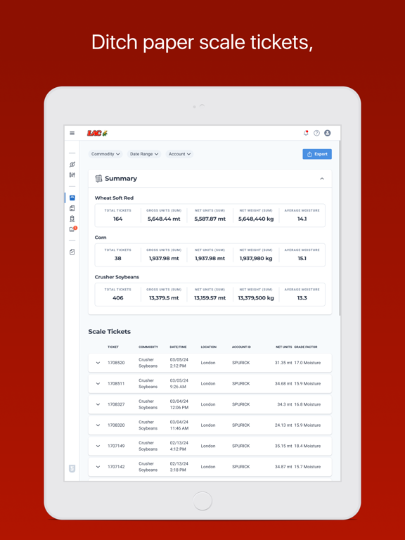 London Ag iPad screenshot 2 - Business app
