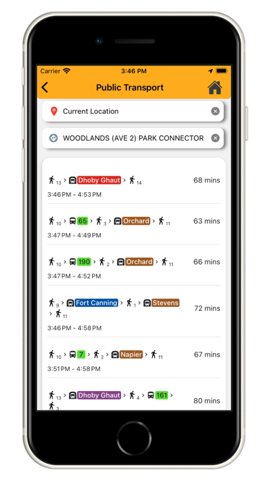 Transport SG - BUS Timing-MRT Screenshot