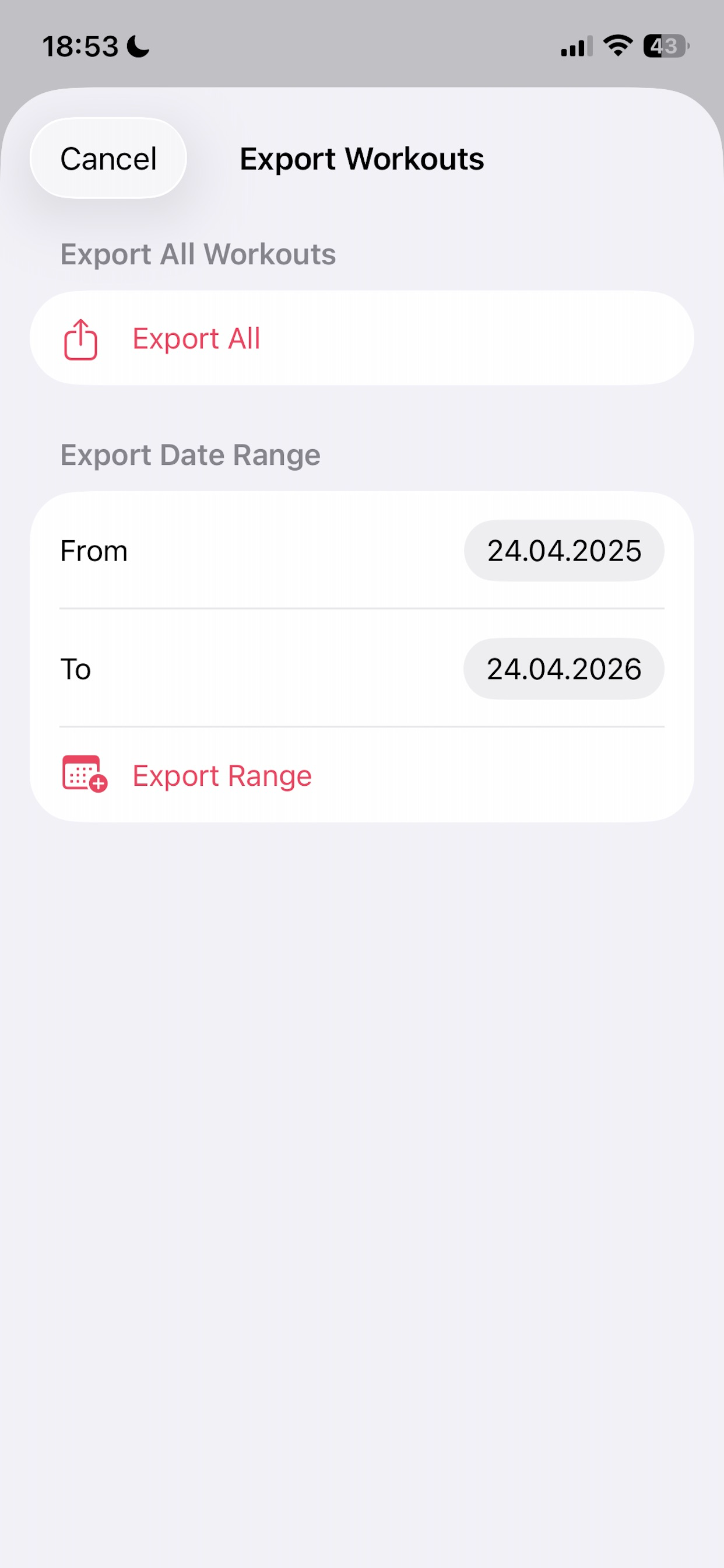 MyActivityLog screenshot 3
