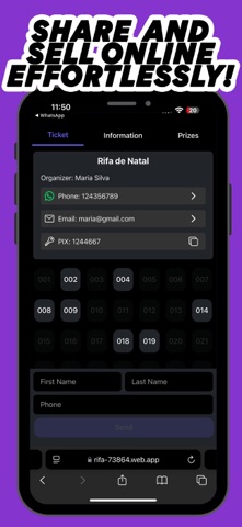 Easily create: Manage raffles Screenshot 3 of 7