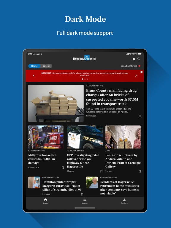 The Hamilton Spectator iPad screenshot 8 - News app