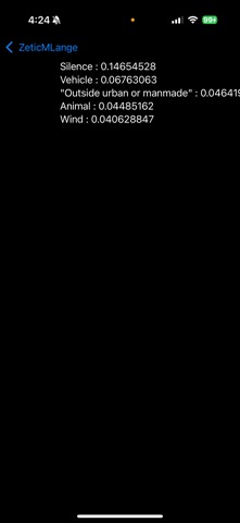 ZeticApp screenshot