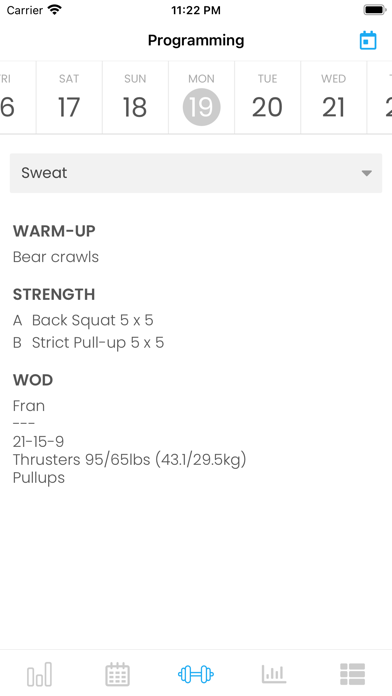 E1 CrossFit Screenshot