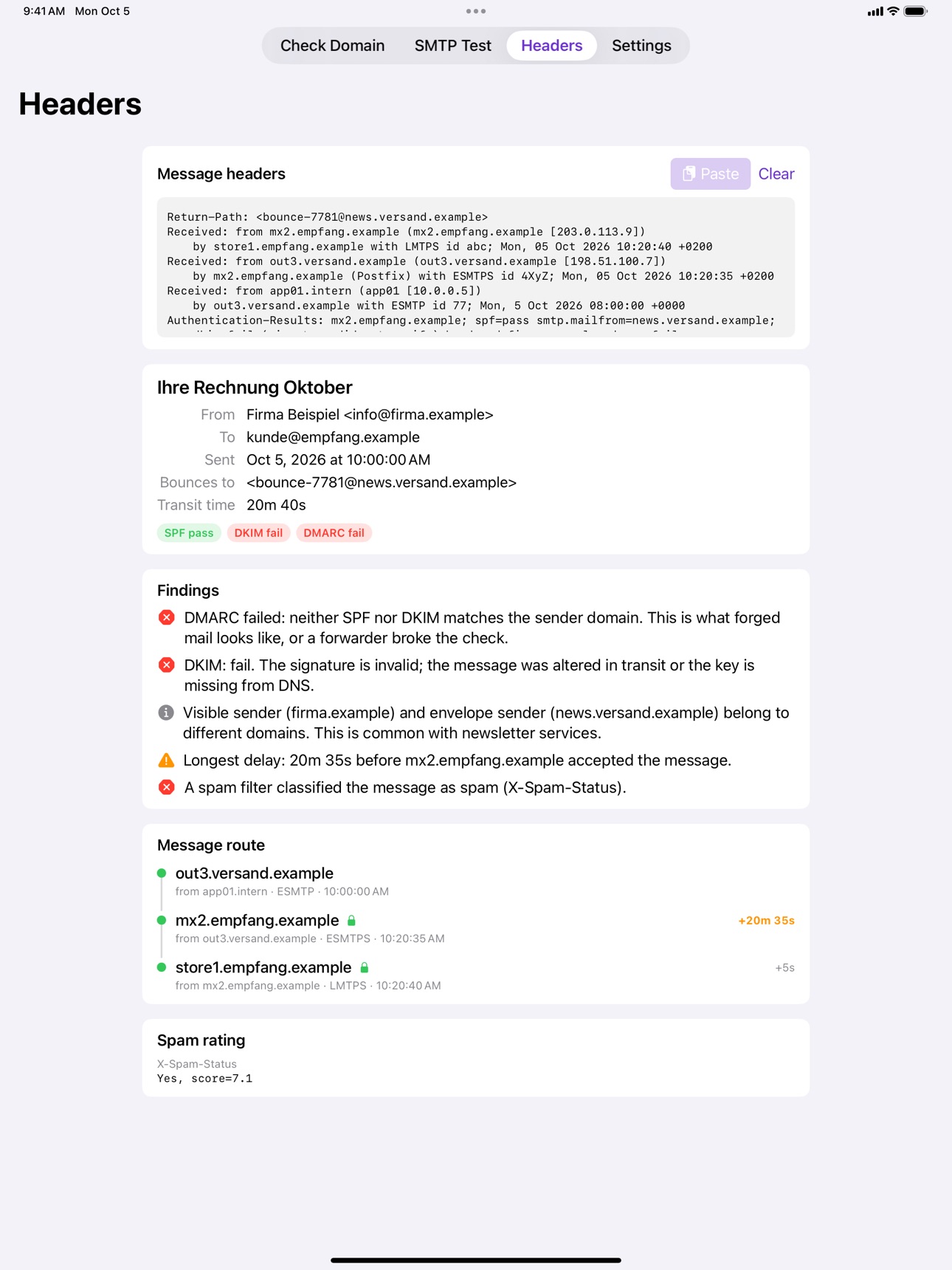 Screenshot 8 of EHLO – Mail Server Tester