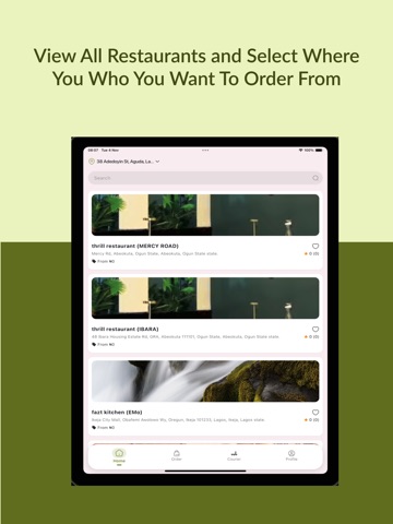 Fazt Order iPad screenshot