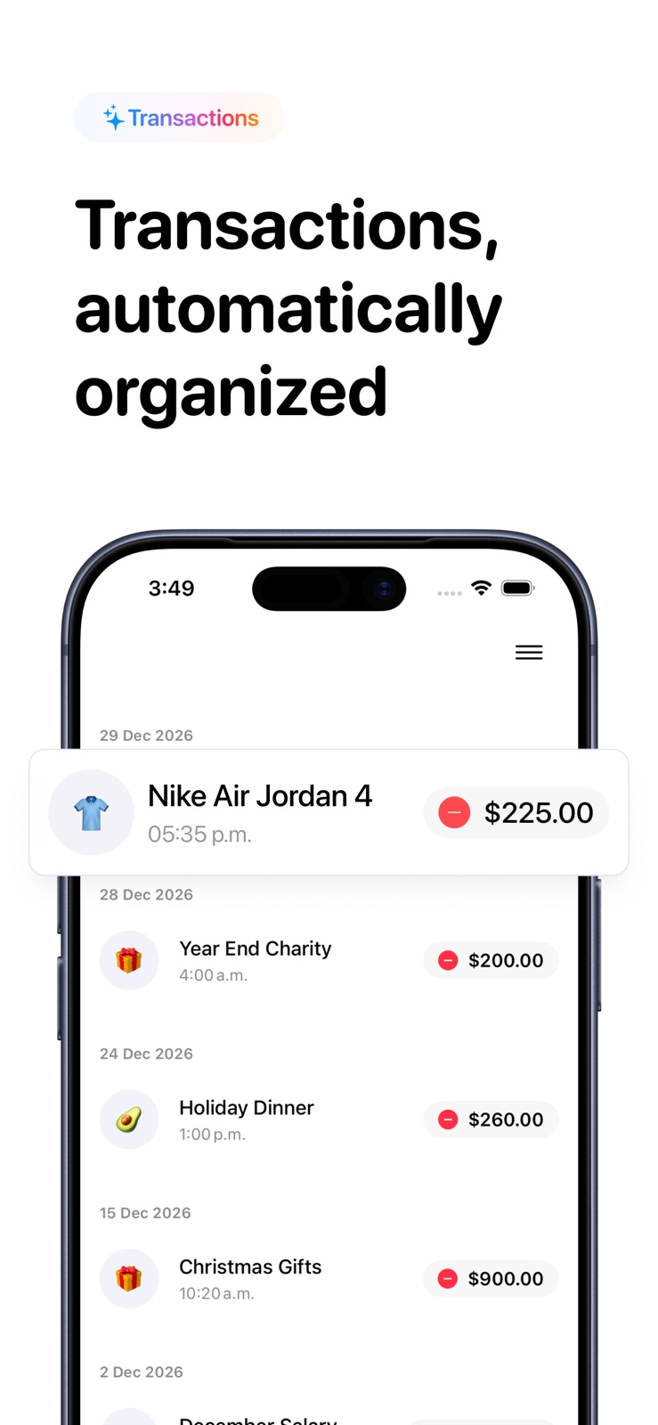 Vel: Personal Finance Tracker iphone screenshot 2