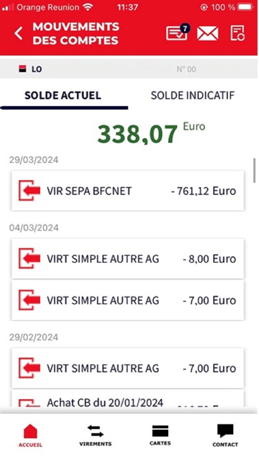 #3. l’Appli BFC (iOS) 由: BANQUE FRANCAISE COMMERCIALE OCEAN INDIEN