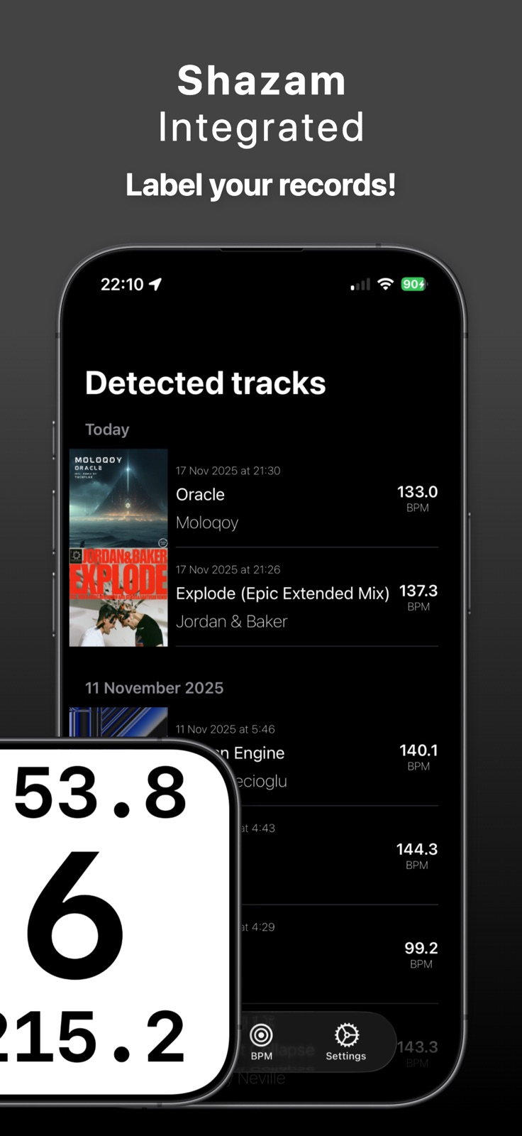 BPM Detector: Live Tempo iphone screenshot 3