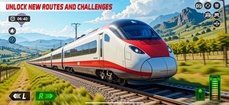 Modern Train Driver Game 2023 - Discover new routes through vast, detailed landscapes and the sleek, modern train designs featured within the game.