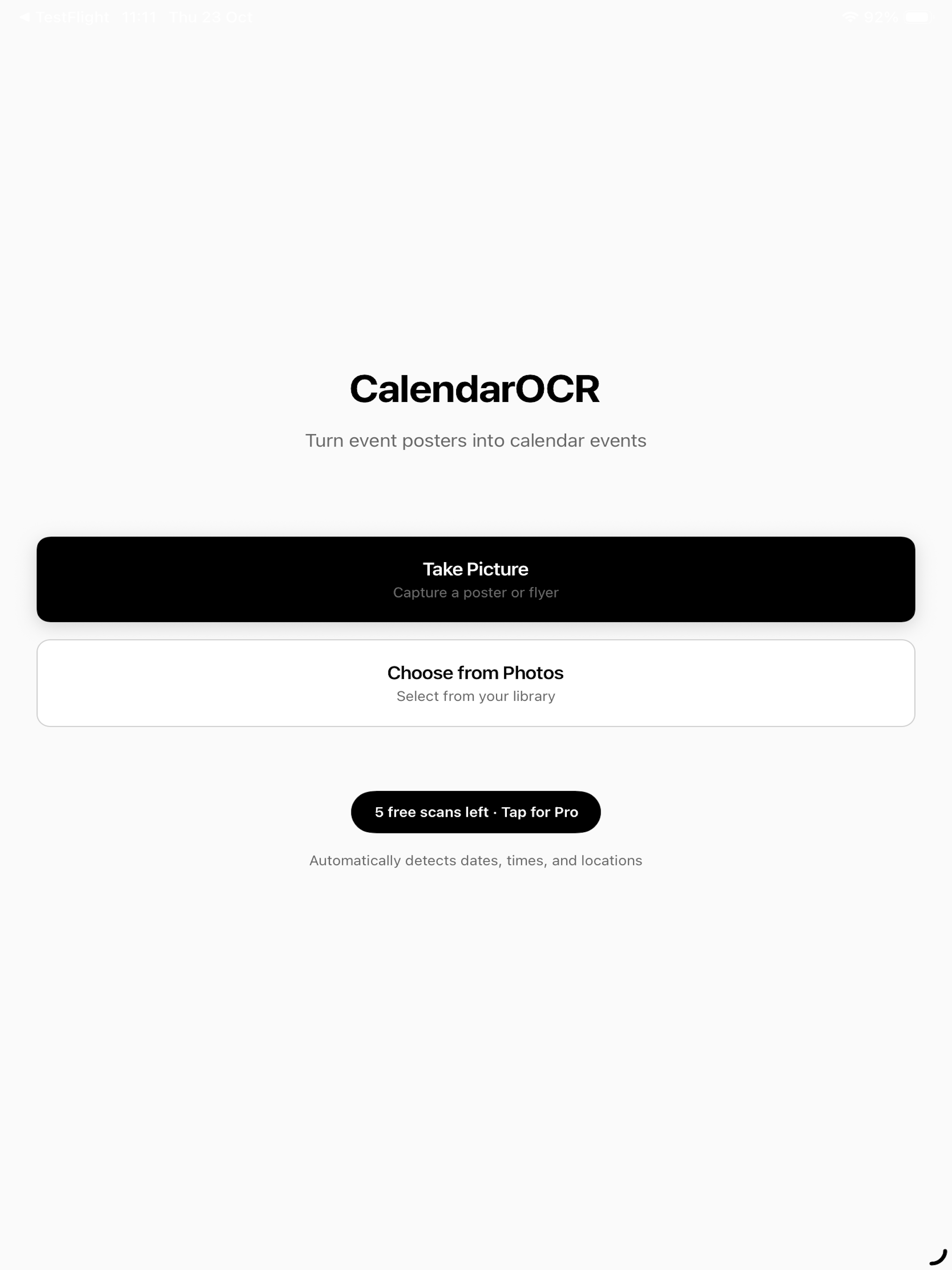 CalendarOCR screenshot 7