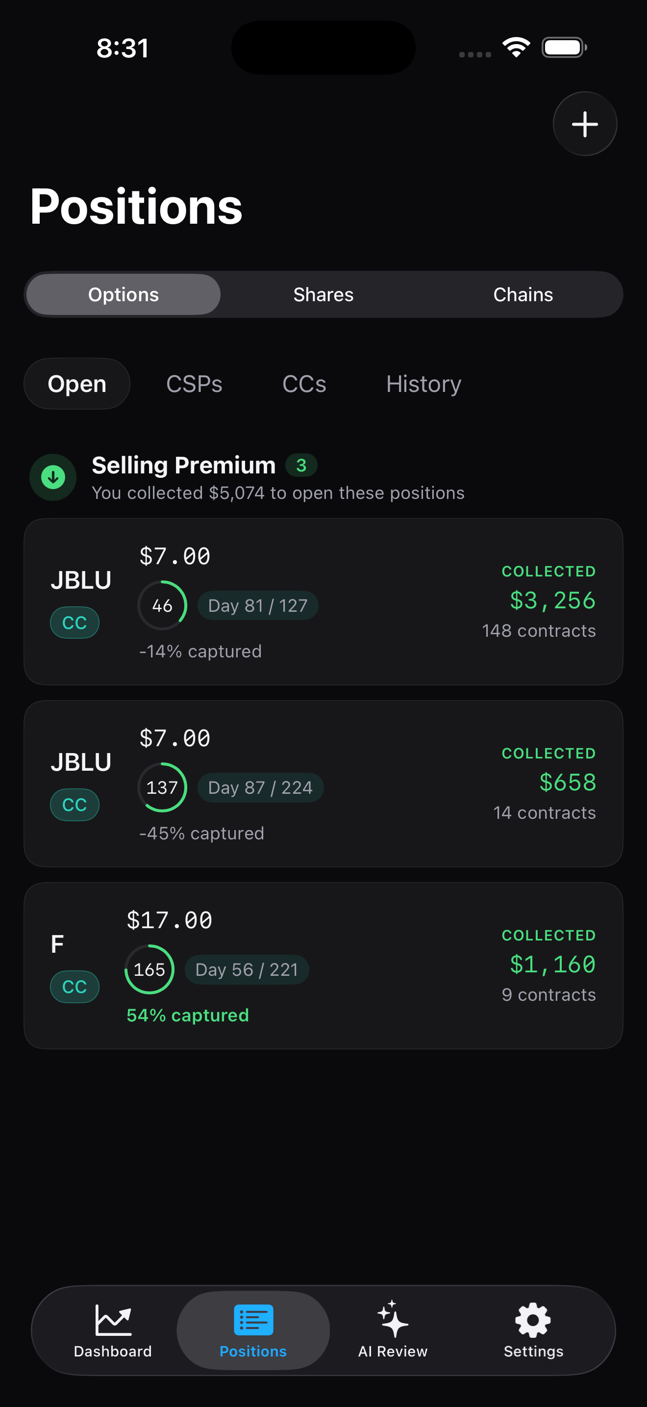 Spoke: Options Tracker screenshot 8