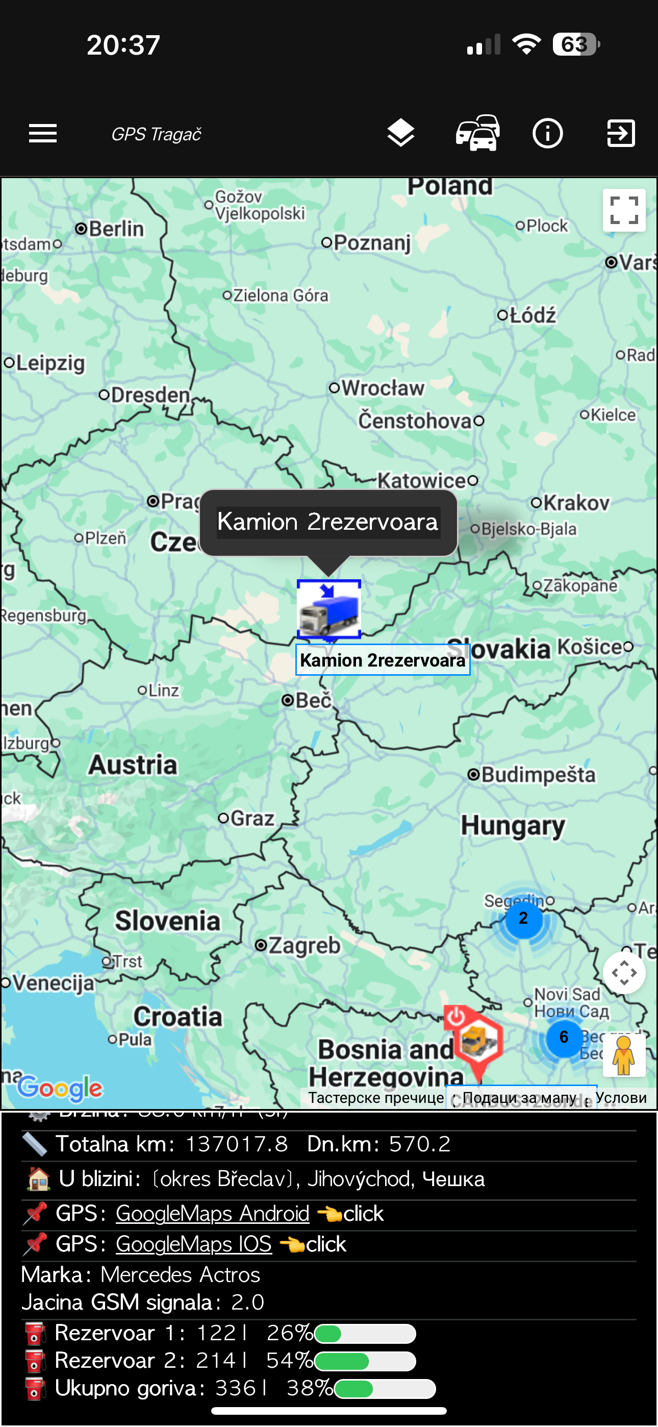 GPS Tragač