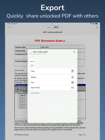 Unlock PDF - Password Remover iPad screenshot