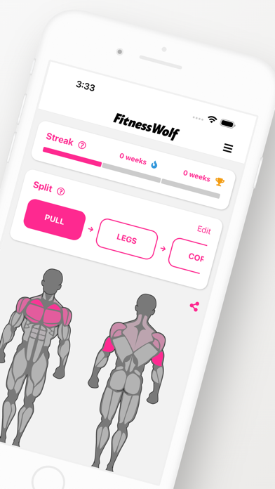 FitnessWolf AI Workout Tracker Screenshot