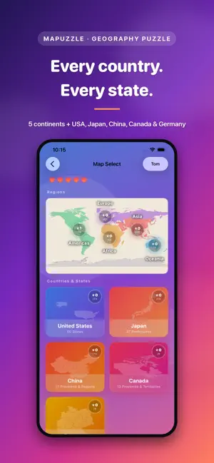 Mapuzzle - geography games - screenshot 2