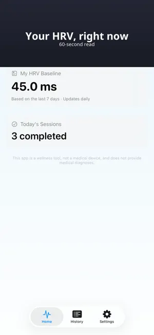 PulseCalm – HRV Stress Relief screenshot 1