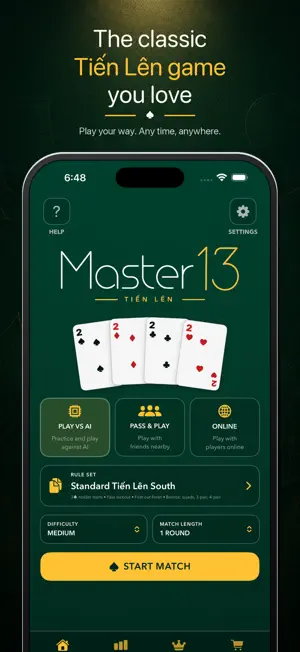 Master 13: Tien Len screenshot 1