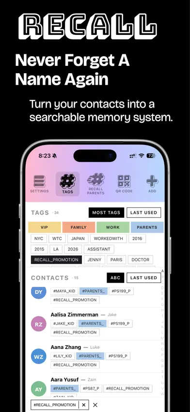 Recall Contacts screenshot 1