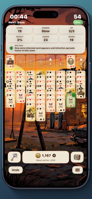 FreeCell Zombie Solitaire Screenshot 1 of 10