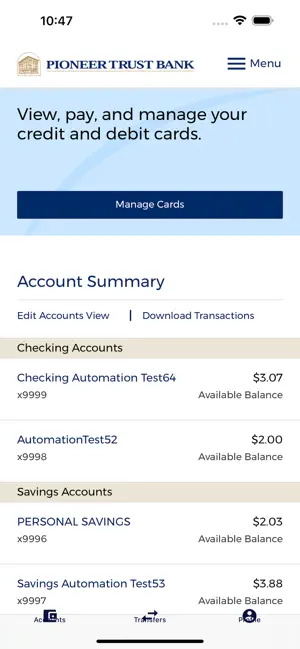Pioneer Trust Bank Mobile screenshot 3
