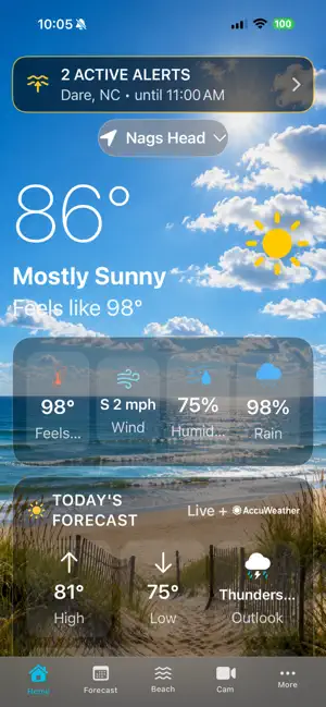 OBX Beach & Weather screenshot 1