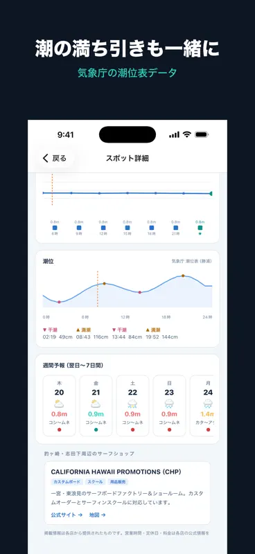 サーフィン波予報・潮見表 MICHIHIKI screenshot 4 of 6