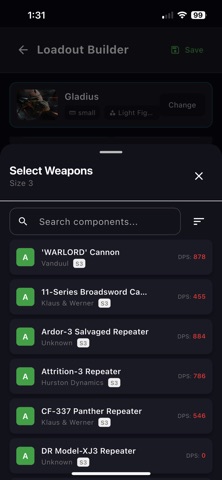SC Ship Database screenshot