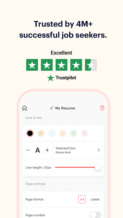 Screenshot #1 pour Kickresume: AI Resume Builder